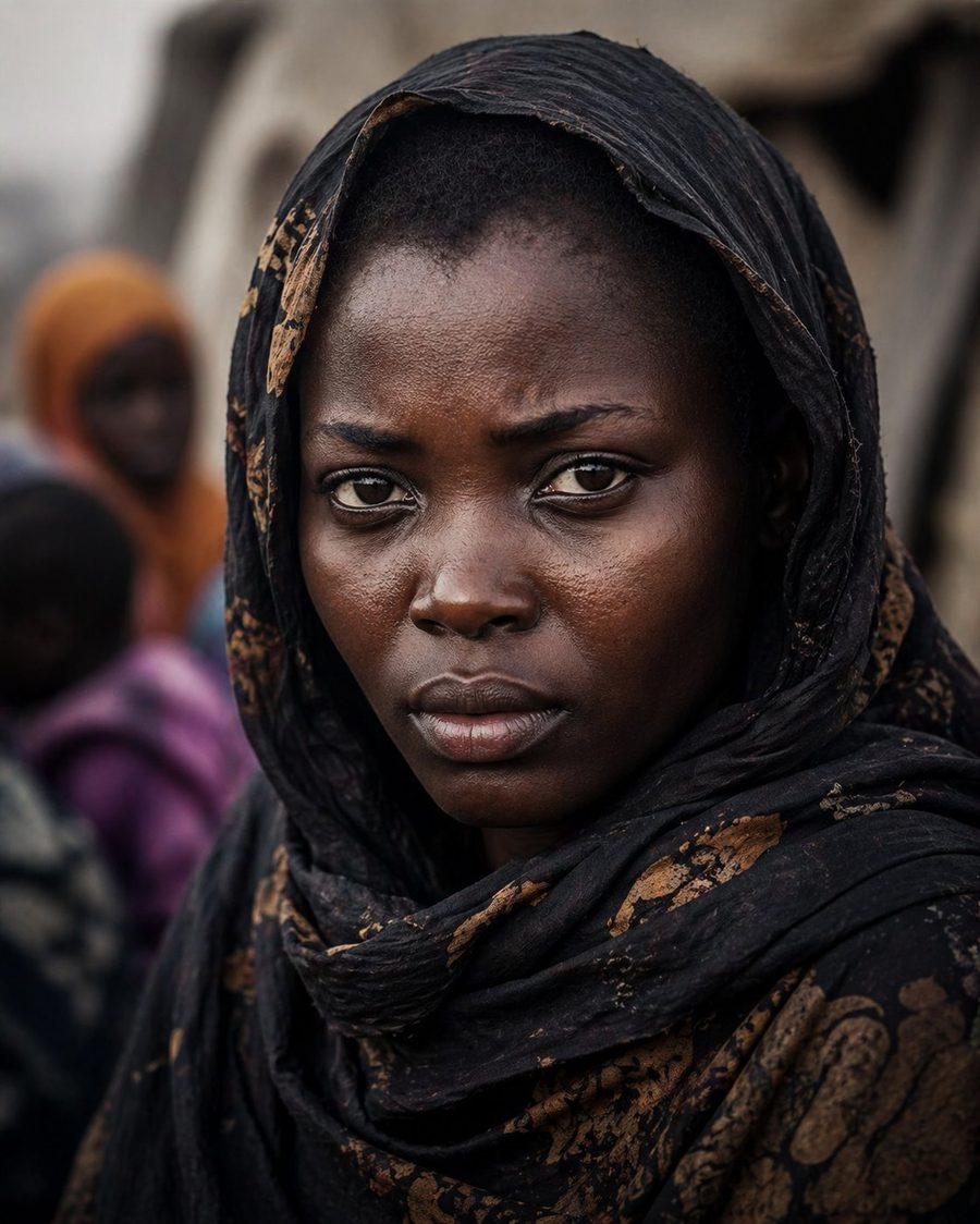 Portrait de femme, regard perçant, RDC