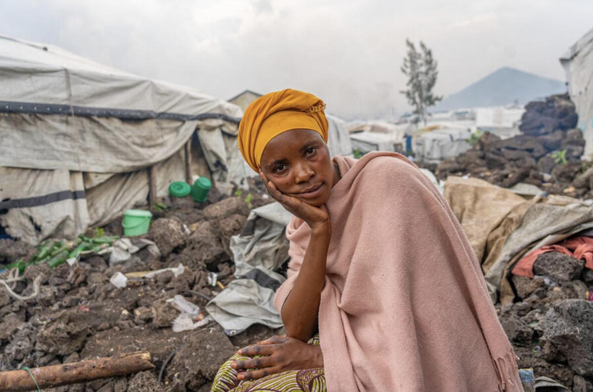 Femme déplacée dans l'est de la RDC